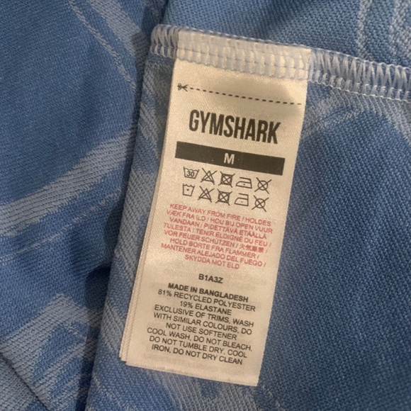 Gymshark Power Pullover Blue Cropped Hoodie Medium M - Picture 8 of 8